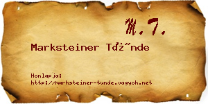 Marksteiner Tünde névjegykártya